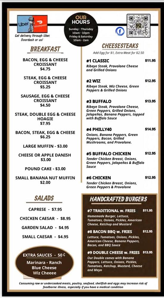 Philly 40 Menu image 1
